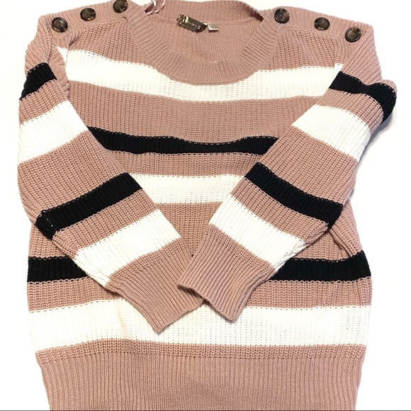 Button Shoulder Sweater - Picture 2 of 4